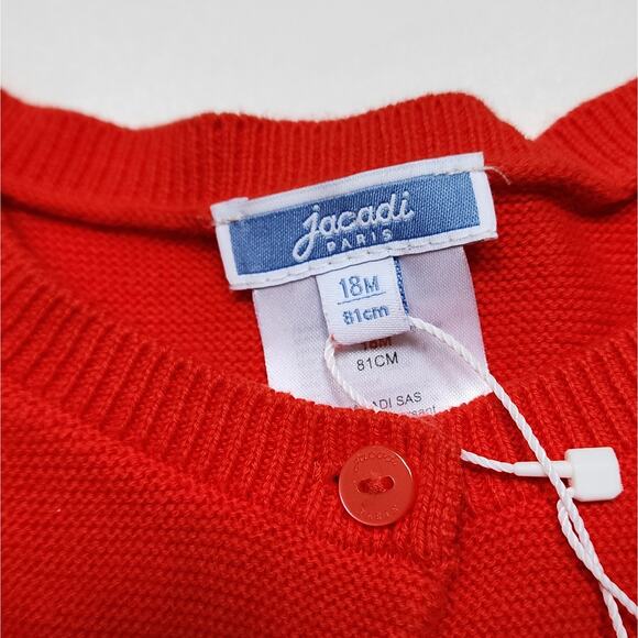 NWOT Jacadi Infant Scallop Cardigan Sweater - Picture 2 of 5